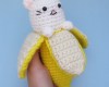 crochet banana cat amigurumi