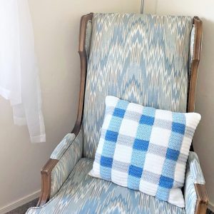 Wintry Gingham Pillow